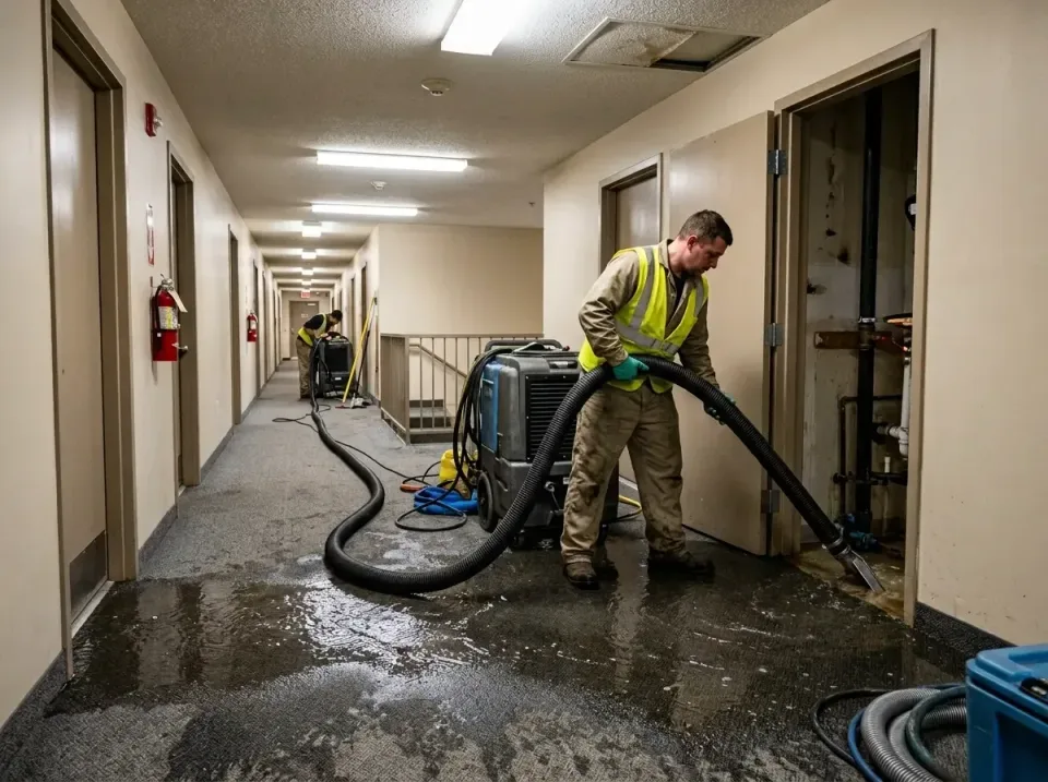 multi-unit-apartment-hallway-f-005 — frequently asked questions, Emergency Burst Pipe Water Extraction & Removal in High Rid…